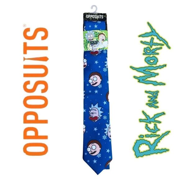 Rick and Morty Outer Space Adult Swim Opposuits Mens Neck Tie NWT - Picture 1 of 7